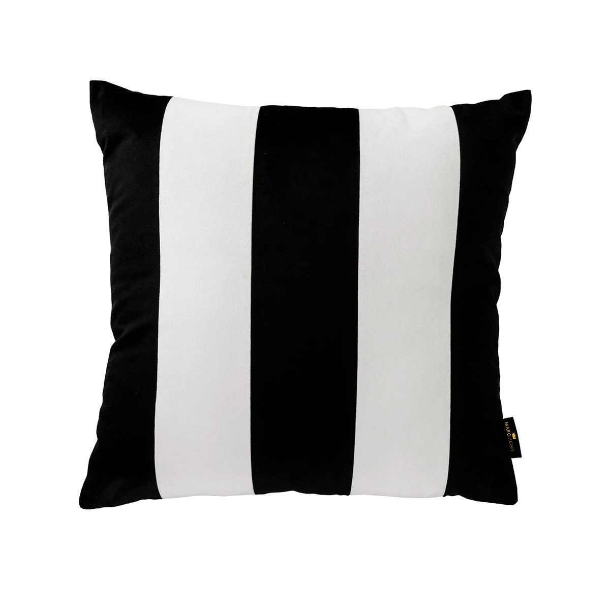 Poduszka VELVET STRIPE – biała/czarna