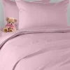 Pościel dziecięca SAN ANTONIO - flamingo pink z białą lamówką