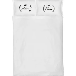 Komplet pościel adamaszkowej z haftowanymi imionami