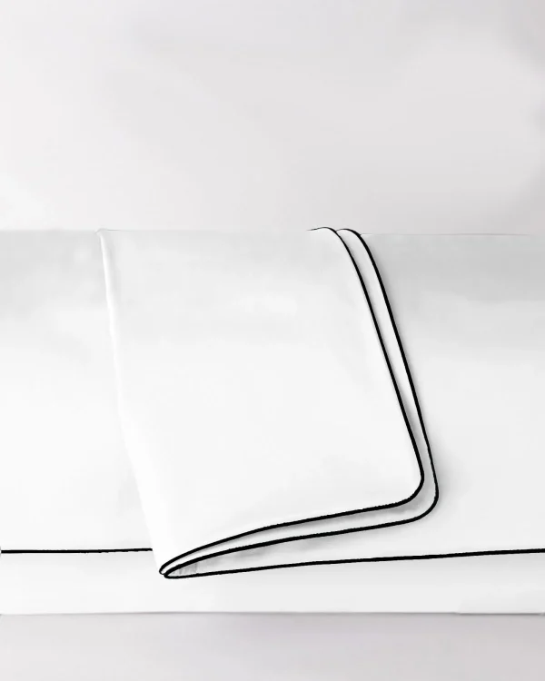 Poszwa satynowa SAN ANTONIO biała z lamówką