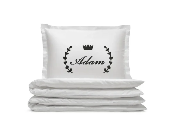 Dziecięcy komplet pościeli satynowej z haftowanym imieniem