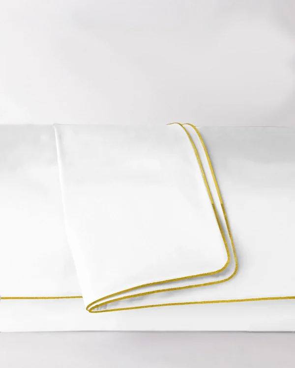 Poszwa satynowa SAN ANTONIO biała z lamówką