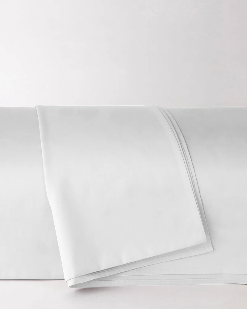 Prześcieradło wierzchnie satynowe białe