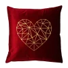 Poduszka VELVET Geometric Heart