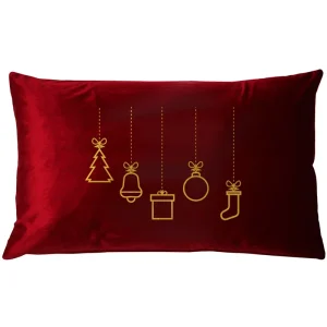 Poduszka prostokąt VELVET z haftem Christmas Gifts