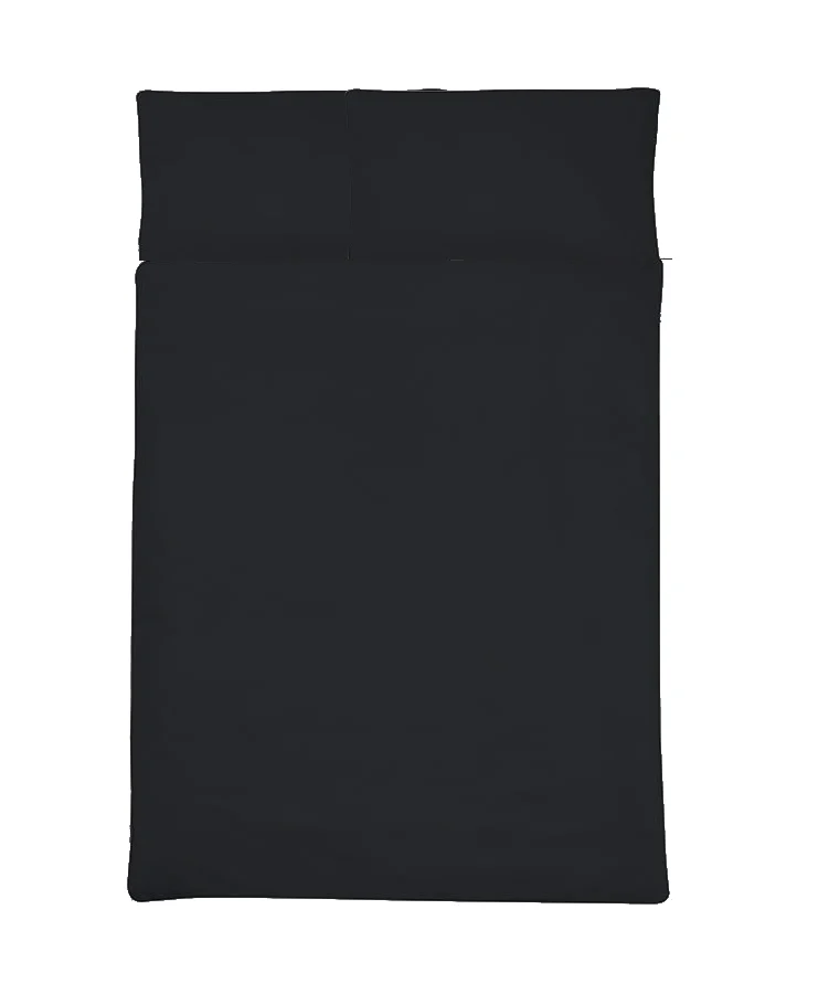 Komplet czarnej pościeli satynowej