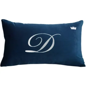 Poduszka prostokąt VELVET IMPERIAL z monogramem - Granat