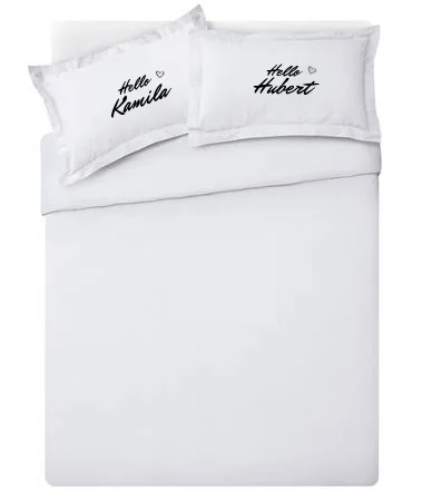 Pościel satynowa z indywidualnym haftem HELLO