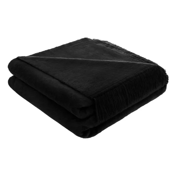 Koc bawełniany - czarny - 150 x 200