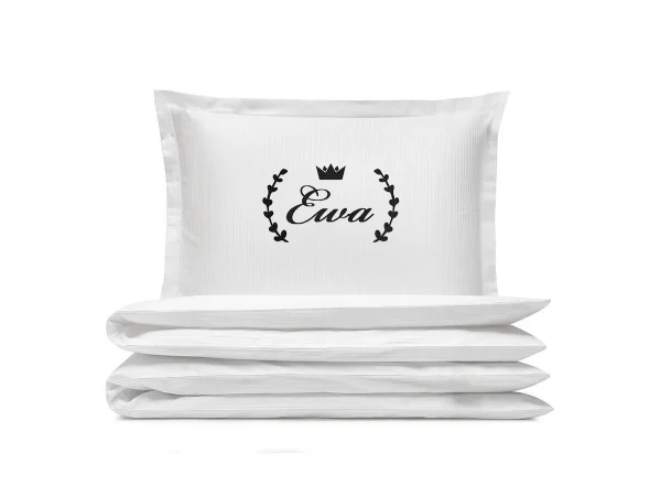 Dziecięcy komplet pościeli adamaszkowej z haftowanym imieniem
