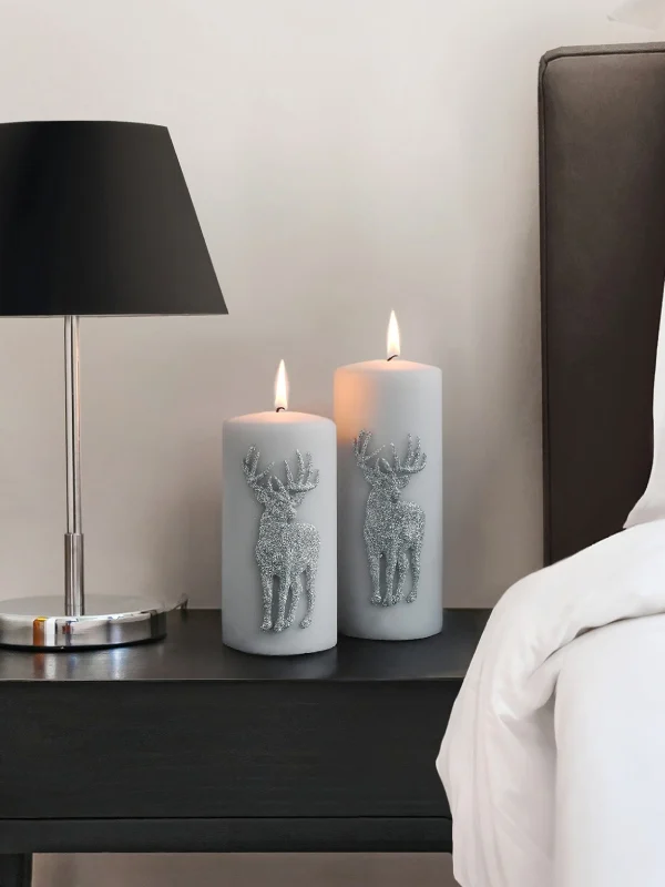 Świeca Renifer - czarny