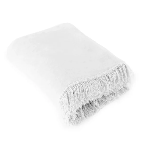 Koc bawełniany - biały - 150 x 200