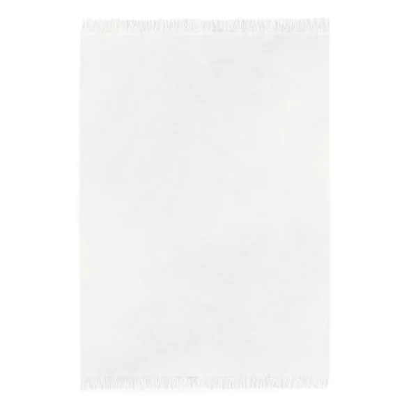 Koc bawełniany - biały - 150 x 200