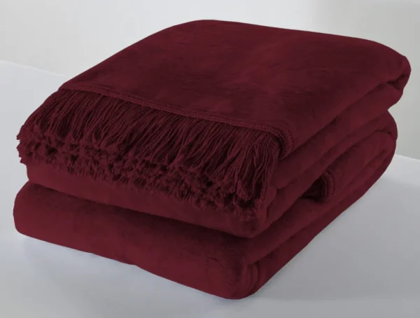 Koc bawełniany - christmas red - 150 x 200