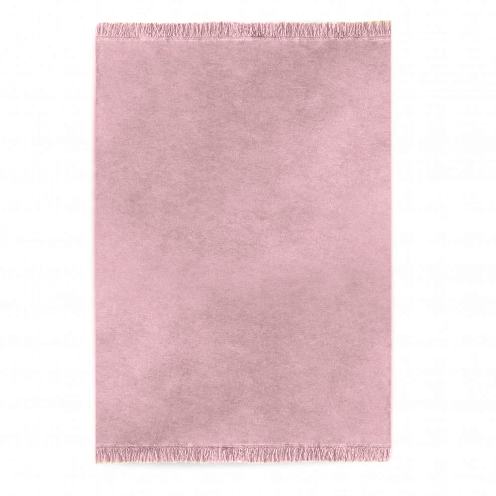 Koc bawełniany – brudny róż – 150 x 200