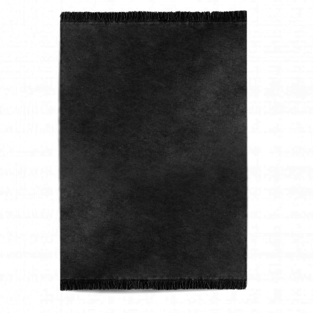 Koc bawełniany – czarny – 150 x 200