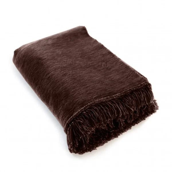 Koc bawełniany - espresso - 150 x 200
