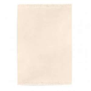 Koc bawełniany - kremowy - 150 x 200