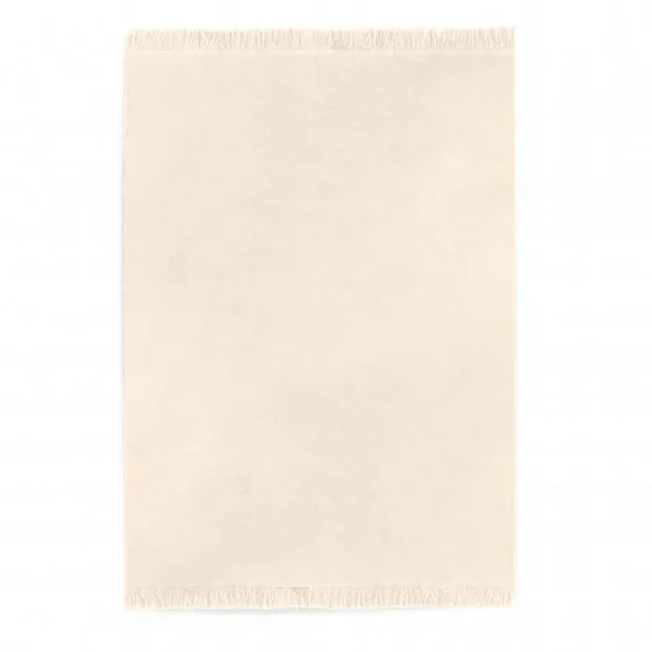 Koc bawełniany - kremowy - 150 x 200