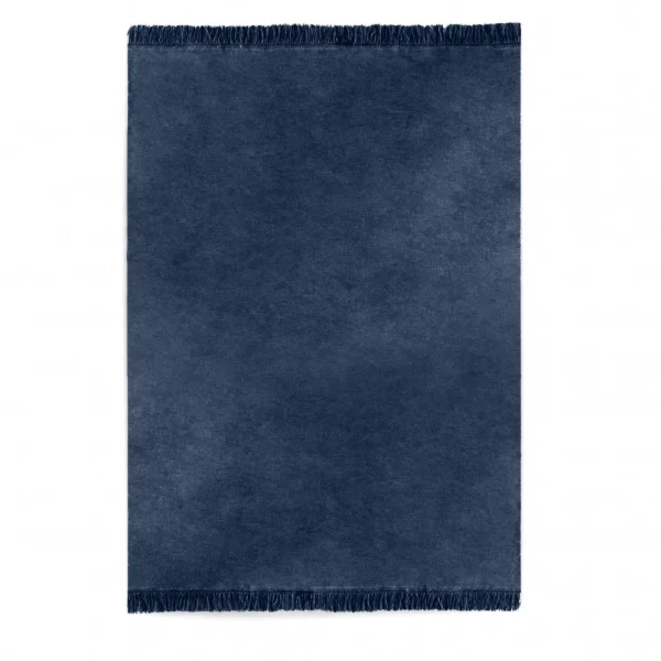 Koc bawełniany - marine blue - 150 x 200