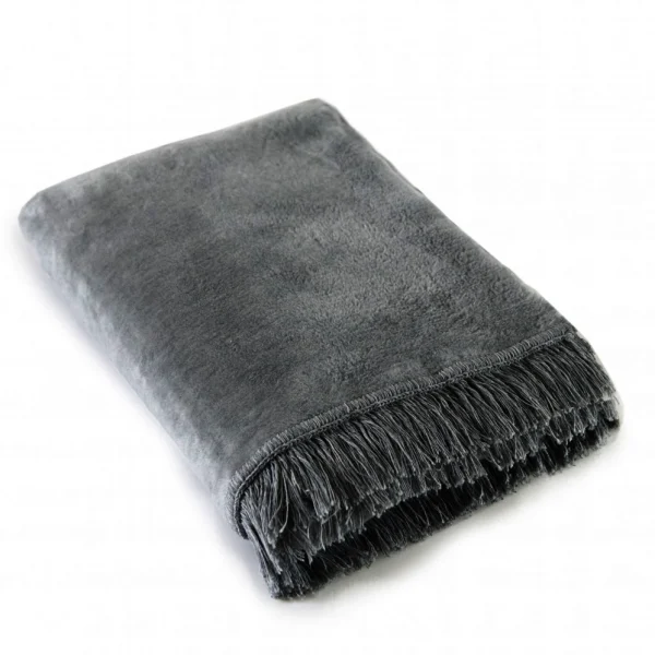 Koc bawełniany - grafit - 150 x 200