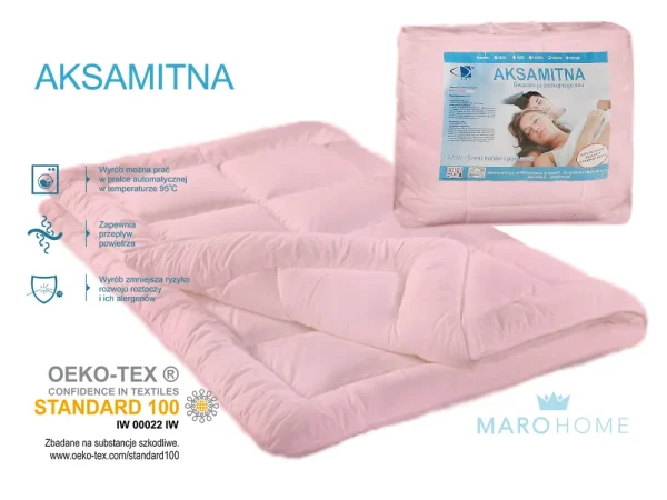 Kołdra 200 x 220 AKSAMITNA róż