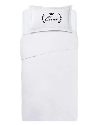 Dziecięcy komplet pościeli satynowej z haftowanym imieniem