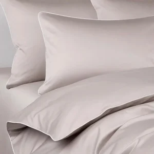 Poszwa satynowa SAN ANTONIO latte beż z białą lamówką