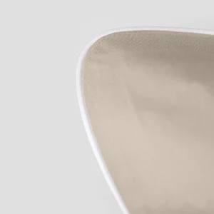 Poszwa satynowa SAN ANTONIO sandy beige z białą lamówką