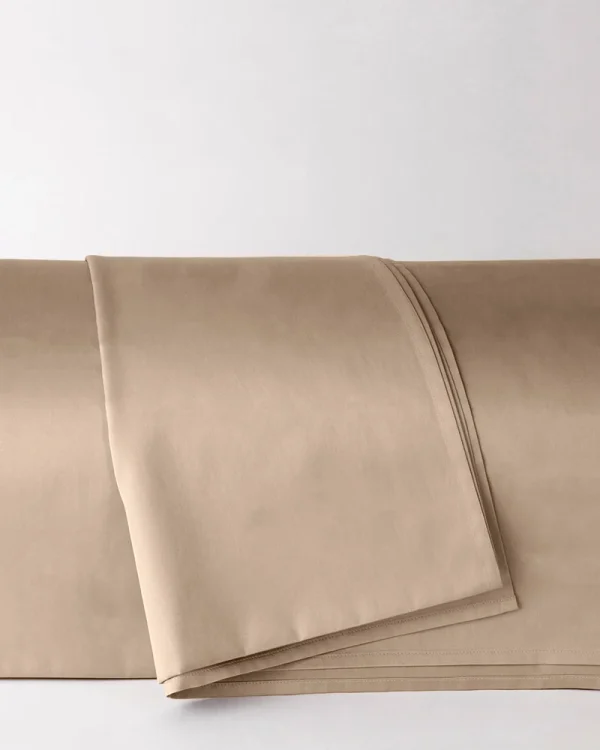 Prześcieradło wierzchnie satynowe sandy beige