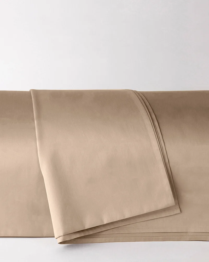 Prześcieradło wierzchnie satynowe sandy beige