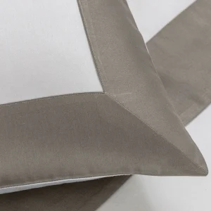 Poszewka PARIS biała z latte beż