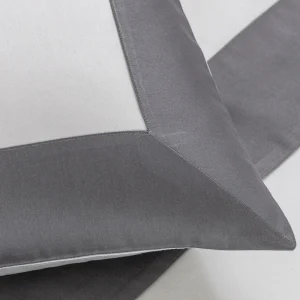 Pościel PARIS - biała z ciemnym szarym