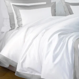 Pościel PARIS - biała z jasnym szarym