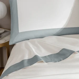 Pościel PARIS - biała z jasnym szarym