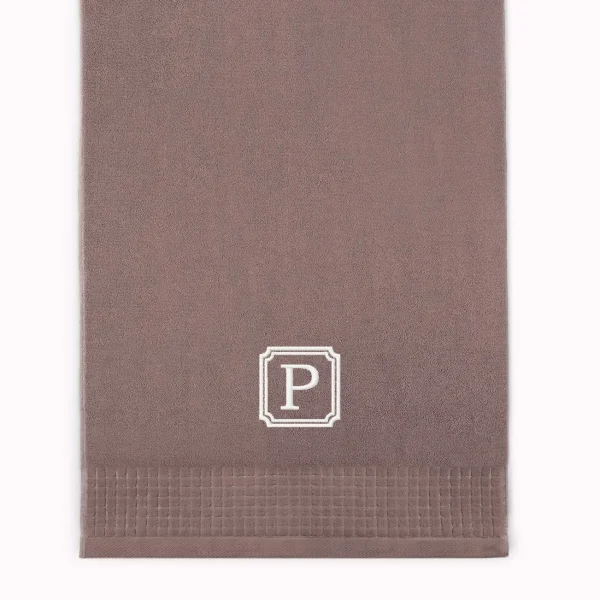 Personalizowany ręcznik kąpielowy 70 x 140 - ciemny beż