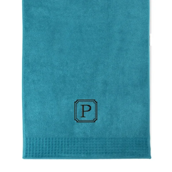 Personalizowany ręcznik kąpielowy 70 x 140 - turkus/morski