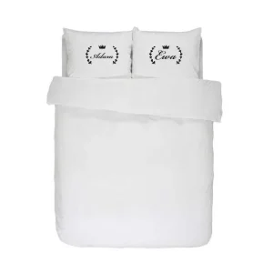 Komplet pościeli bawełna perkal z haftowanymi imionami