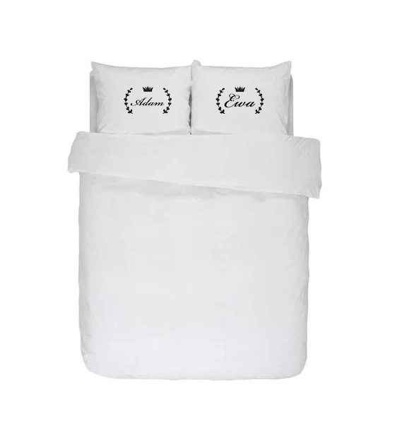 Komplet pościeli bawełna perkal z haftowanymi imionami