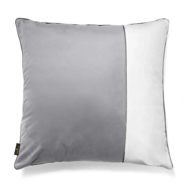 Poduszka VELVET BELLARDO - szary/biel