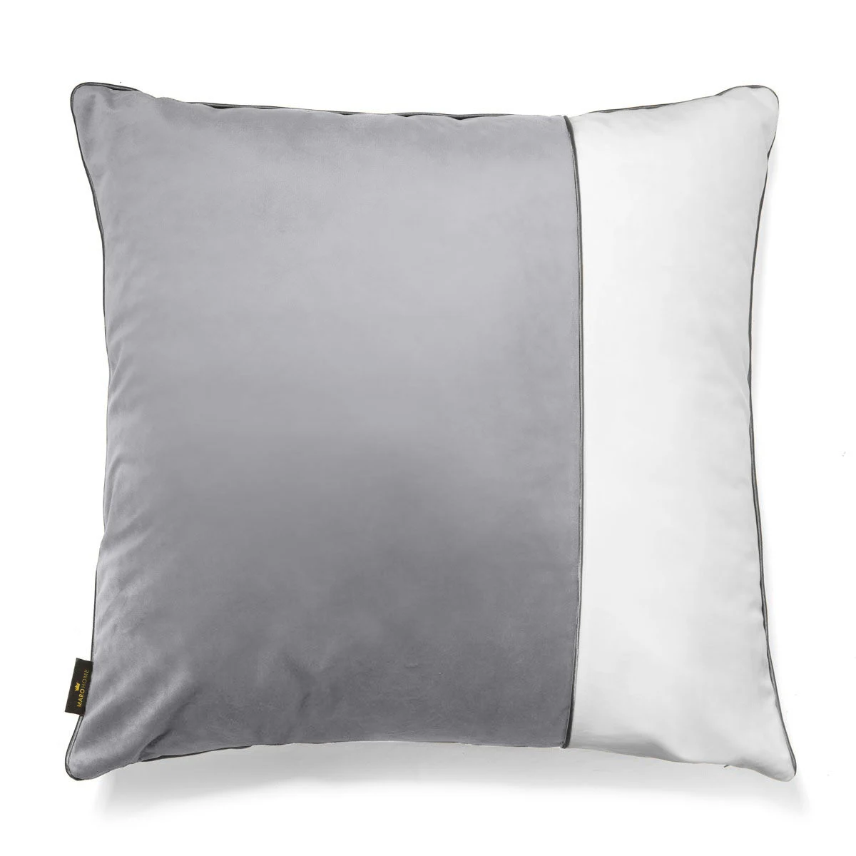 Poduszka VELVET BELLARDO – szary/biel