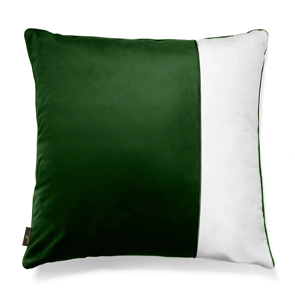Poduszka VELVET BELLARDO – zielony/biel