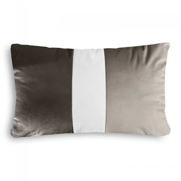 Poduszka VELVET TRIPOSO - brąz/beż