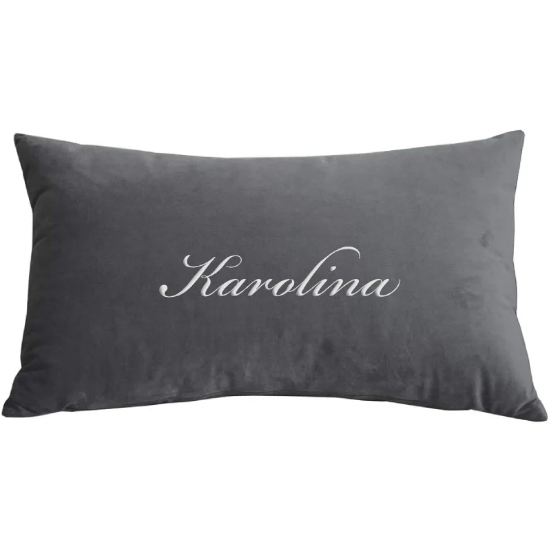 Poduszka prostokąt VELVET z imieniem