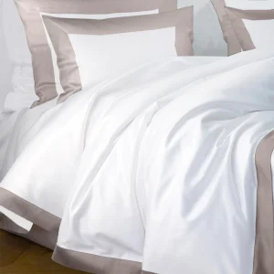 Pościel PARIS - biała z latte beż