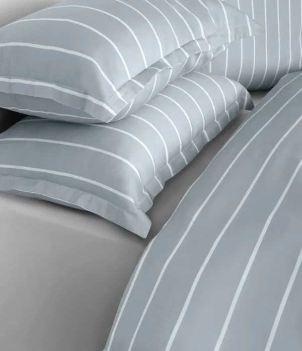Pościel satynowa STRIPE – szary jasny
