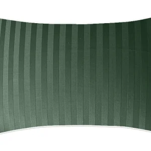 Poszewka adamaszkowa SAN ANTONIO butelkowa zieleń z białą lamówką