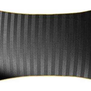 Poszewka adamaszkowa SAN ANTONIO czarna ze złotą lamówką