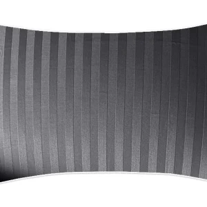 Poszewka adamaszkowa SAN ANTONIO grafitowy z białą lamówką