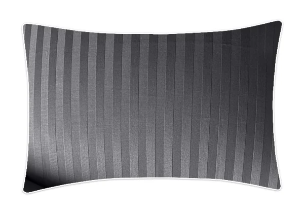 Poszewka adamaszkowa SAN ANTONIO grafitowy z białą lamówką